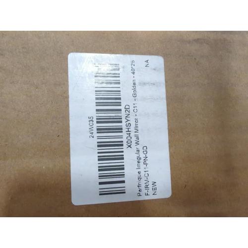 PERFNIQUE Irregular Wall Mirror Asymmetrical Mirror, 40''x26'' Gold Mirror for Bathroom Bedroom Living Room Entryway, Decorative Modern Wall Decor, Wall Mounted (Gold, 40 x 26)