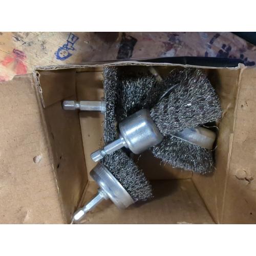 Rocaris 6 Pack Carbon Steel Wire Wheel and Pen Brush Set with 1/4-Inch Hex Shank for Rust Removal, Corrosion and Scrub Surfaces