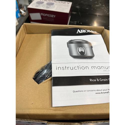 Aroma 8 Cup Rice Cooker - Stainless Steel ARC-904SB