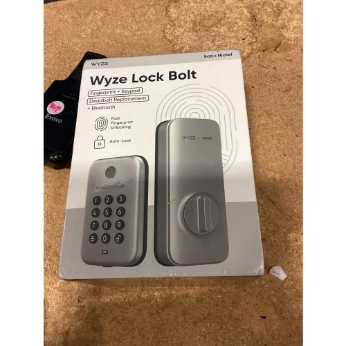 Satin Nickel Smart Lock, Fingerprint Keyless Entry, Bluetooth Deadbolt Replacement, App Monitoring and Scheduled Access