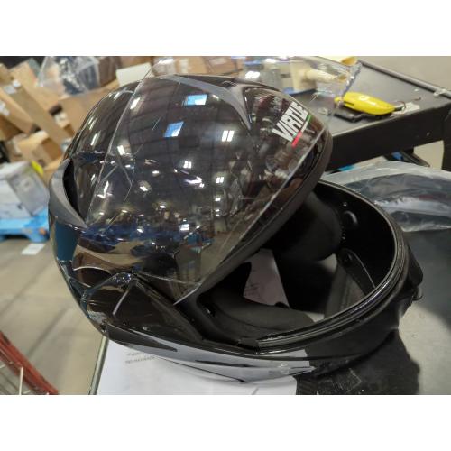 (Black, Small) VIRTUE Solid Full Face Motorcycle Helmet
