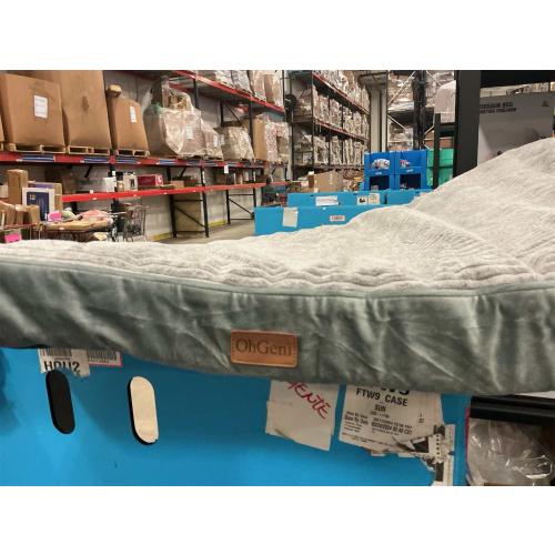 OhGeni Orthopedic Waterproof & Machine Washable Dog Bed for Small Pets, Suitable for Crates, Cat Mat with 25D Egg Crate Foam, Non-Slip Bottom & Removable Cover, 24 Inches(Gray)