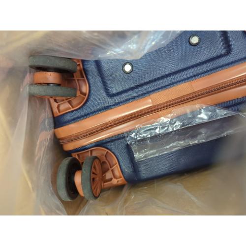 Carry On Luggage Set 22x14x9 Airline Approved Luggage Sets 3 Piece,Suitcases with Wheels,ABS Hard Case Luggage with TSA Lock Spinner Wheels(20 Inch,BP/TB)