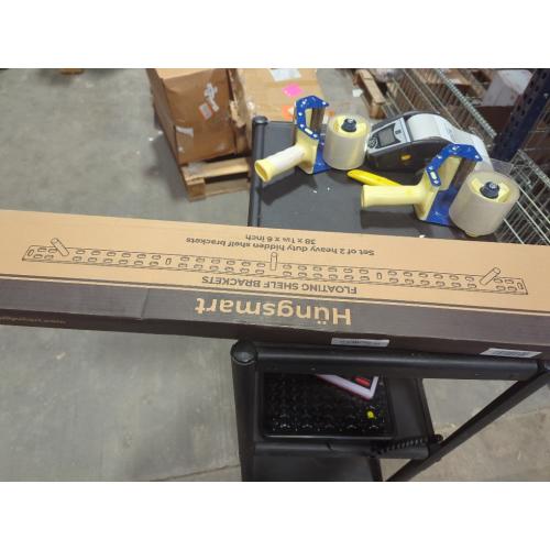 Size 38 x1 1/4x6 Set of 2 Floating Shelf Brackets 38 inch Multiple Mounting Location Hit 3 Studs Heavy Duty Perfect Bracket for Long Shelf/Hidden Wall Shelves Support Hardware Kitchen/Living Room/Office (6 inch Rods)