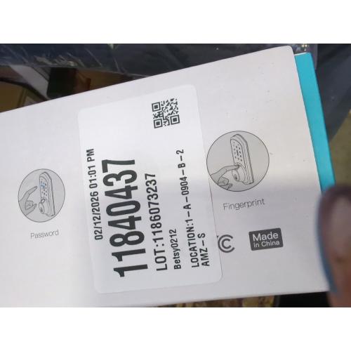 Veise VE07-L Fingerprint App Control Smart Locks with Heavy-Duty Zinc Alloy Handles, Keyless Entry for Front Door, Digital Electronic Touchscreen, Auto Lock, Waterproof, Easy Install, Matte Black