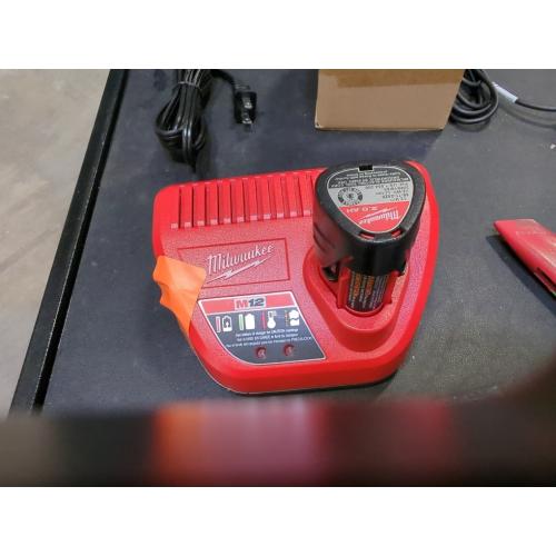 Milwaukee Genuine OEM 48-59-2401 M12 Lithium Ion 12 Volt Battery Charger w/LED Indicating, Red
