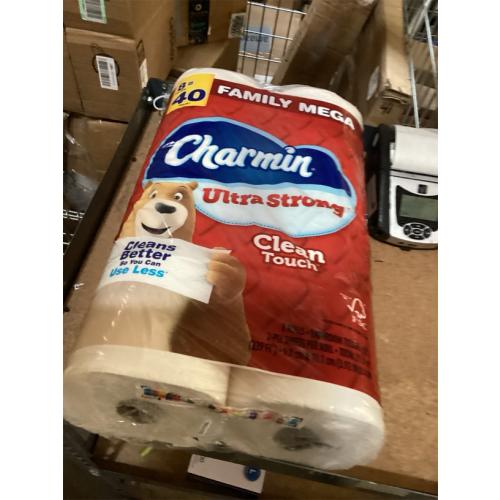 Charmin Ultra Strong Clean Touch Toilet Paper, 24 Family Mega Rolls = 120 Regular Rolls