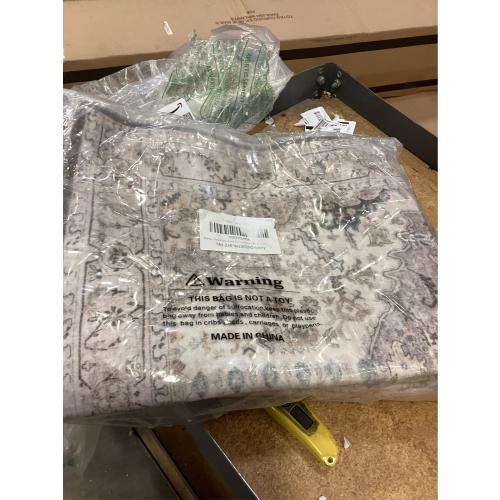 Madane Washable Runner Rug - 2x8 Runners for Hallways Kitchen Non-Slip Runner Rugs Ultra-Thin Laundry Room Rug Throw Carpet Runner for Entrance Living Dinning Room Foyer (Ivory/Brown, 2 x 8)