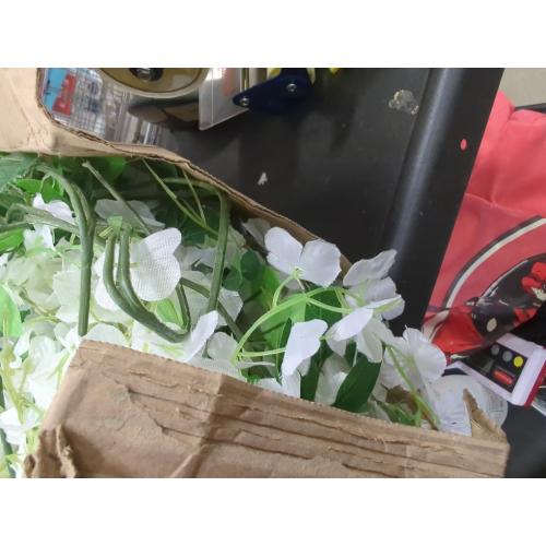 Bundle of Branches Wisteria Hanging Flowers, Artificial White Wisteria Flowers Garland for Wedding Arch Ceremony Party Garden Home Backdrop Decor