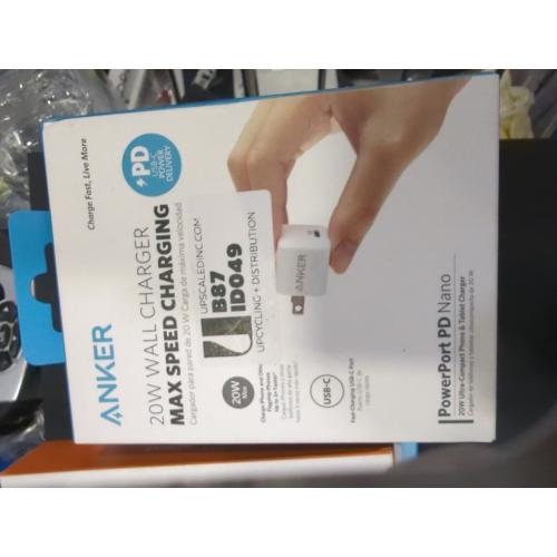 Anker Nano 20W 1-Port USB-C Wall Charger - White