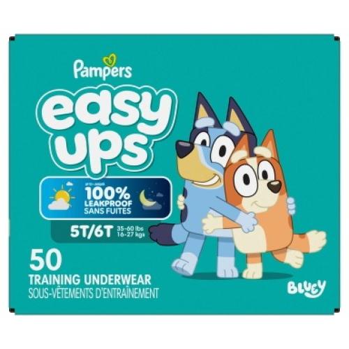 Pampers Easy Ups Bluey Potty Training Pants Boys Size 5T-6T, 50 Count