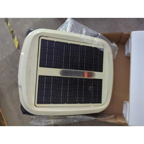 Solar Powered Automatic Robotic Pool Skimmer Cleaner,Solar Pool Surface Cleaner Dual Mode with Navigation Sensor Daytime＆Overnight Continuous Cleaning Ideal for All Swimming Pool-White