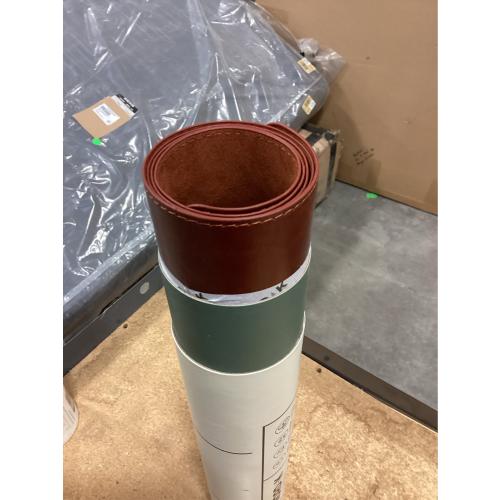 Nordik Leather Desk Mat - Whiskey Brown - Cable Organizer - Premium Mouse Mat & Desk Pad Protector - 35 X 17 Inch - Felt Vegan Leather - Large Office Mouse Pad & Blotter