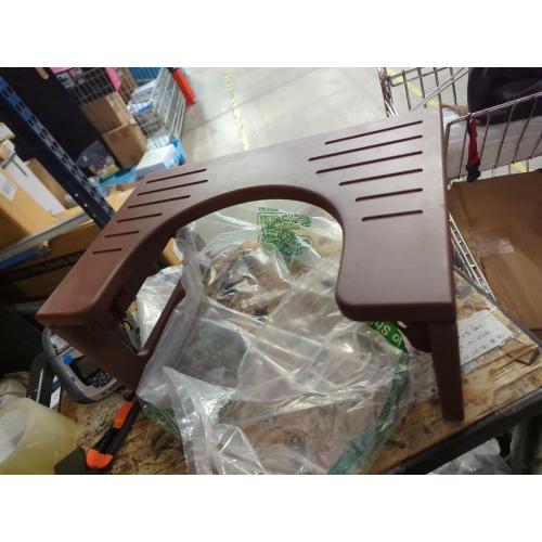 7 Inch Bamboo Toilet Stool, Foldable Poop Stool, Bathroom Step Stool Squat (Brown)