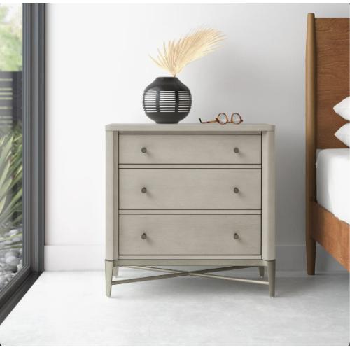 Maisie 3 Drawer Nightstand Gray