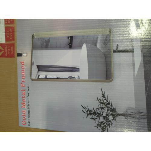 Gold Metal Framed Mirror