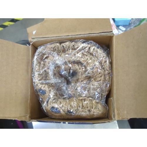 Phantoscope Farmhouse Solid Throw Decorative Pillow Cover Burlap Linen Trimmed Tailored Edges Outdoor Pillow Navy Blue 12 x 20 inches, 30 x 50 cm