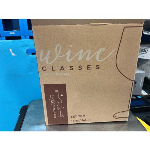 Gusto Nostro Stainless Steel Wine Glass - 18 oz - Unbreakable Rose Gold Wine Glasses for Travel, Camping and Pool - Fancy, Unique and Cool Portable Metal Wine Glass for Outdoor, Picnics (Set of 2)