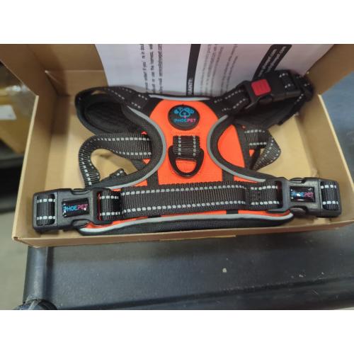 Size small Color orange PHOEPET No Pull Dog Harnesses for Small Dogs Reflective Adjustable Front Clip Vest with Handle 2 Metal Rings 3 Buckles [Easy to Put on & Take Off] (S, Orange)