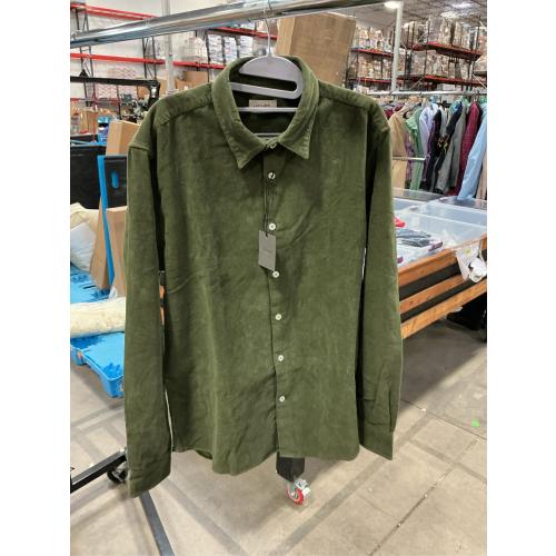 SIZE EXTRA LARGE.  Lafaurie Men’s Corduroy Shirt-Army