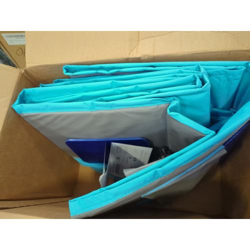 Peteast Foldable Dog Pool -  Hard Plastic Portable Pet Bath Tub with Non-Slip & Reinforced Stability, Collapsible Design for Indoor Outdoor Backyard Use (Blue)
