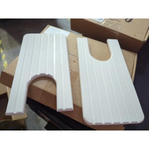 an Oval Hole White Faucet Mat for Kitchen Sink 17.32 x 4.6 Kitchen Faucet Absorbent Mat Diatomite Splash Guard for Sink Quick Drying Stone Drip Catcher for Bathroom Counter