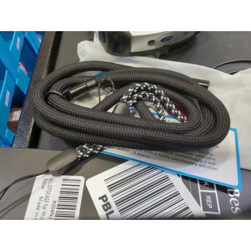 for Phone Lanyard Crossbody with 2X TPU Clear Tabs, Adjustable Anti Theft Strap, Premium Metal Buckles, Comfortable Universal Neck Wrist Lanyard for Travel Outdoor, Black