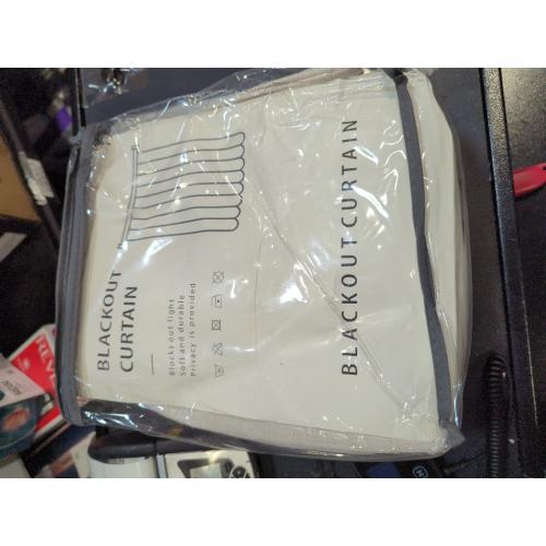 SimpleHome 100% Blackout Curtains for Bedroom,Thermal Insulated Grommet Window Drapes Room Darkening Cream Curtains for Living Room with Black Back,52 x 84 Inch,2 Panels