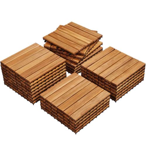 Yaheetech Pack of 27 Wood Flooring Tiles