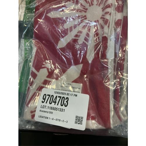 Outdoor Christmas Lumbar Pillow Covers Snowflake 12x20 2 Pack, Red Christmas Throw Pillow Covers for Porch Garden Couch, Winter Lumbar Pillow Cases Without Fillers