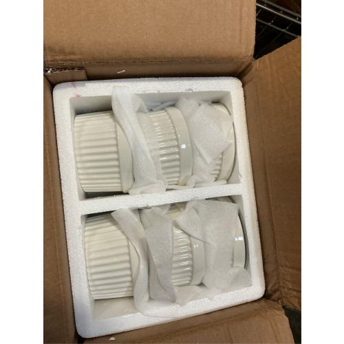 MALACASA Ramekins 6 oz Oven Safe, Porcelain Creme Brulee Ramekins Pudding Custard Cups Small Ceramic Souffle Dishes Ramakan Ramiken Ramicans Baking Bowls Set of 6, White, Series RAMEKIN-DISH