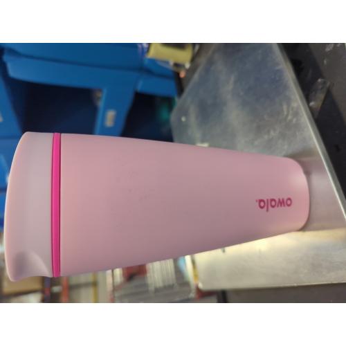 Owala SmoothSip Slider Insulated Stainless Steel Coffee Tumbler, Reusable Iced Coffee Cup, Hot Coffee Travel Mug, BPA Free 20 oz, Pink (Pucker Up)