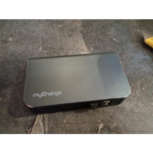 myCharge Portable Charger with Wall Plug – 10050mAh Fast Charger – Power Bank for iPhone, Samsung, Android & More - External Battery Pack Portable Charger with Built-in Cables (Lightning   USB-C), pack of 1