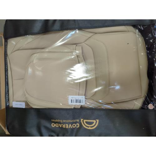 COLOR CREAM Coverado Front Seat Covers, 2 Pieces Universal Seat Covers for Cars, Waterproof Nappa Leather Sideless Car Seat Cushions Protective Auto Accessories, Universal Fit for Most Sedans SUV Pick-up, Black
