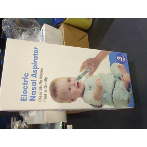 Nasal Aspirator for Baby,Rechargeable Nose Sucker for Baby,Baby Nasal Aspirator with 3 Silicone Tips,Adjustable Suction ,Waterproof Booger Sucker for Baby with Music and Light Function,Blue