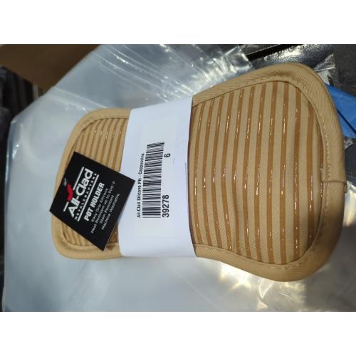 All-Clad Premium Pot Holder & Hot Pad: Heat Resistant to 500 Degrees - 100% Cotton, 10x6.25 Hot Pad for Kitchen and Barbeque, (3-Pack), Almond