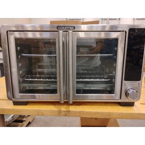 Gourmia Air Fryer French Door Toaster Oven - 6-Slice Capacity, LED Display with 19 Cooking Presets, Stainless Steel‼️needs cleaning‼️