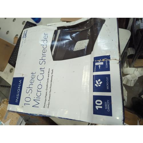 Insignia™ - 10-Sheet Microcut Shredder - Black