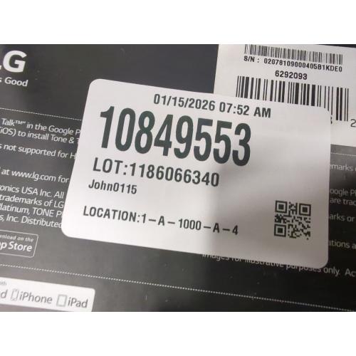 LG - TONE PLATINUM  Bluetooth Headset - Black