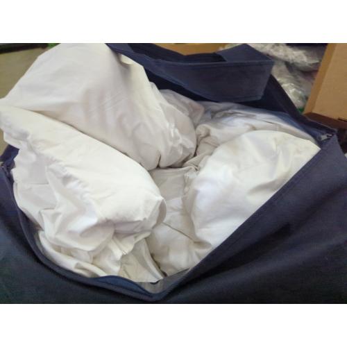 Serta Goose Feather Down Fiber Cotton Comforter Twin Size - 100% Cotton Duvet Insert - Hotel Luxury Hypoallergenic Bedding Comforter Light Warmth 68 x 90 Inch White