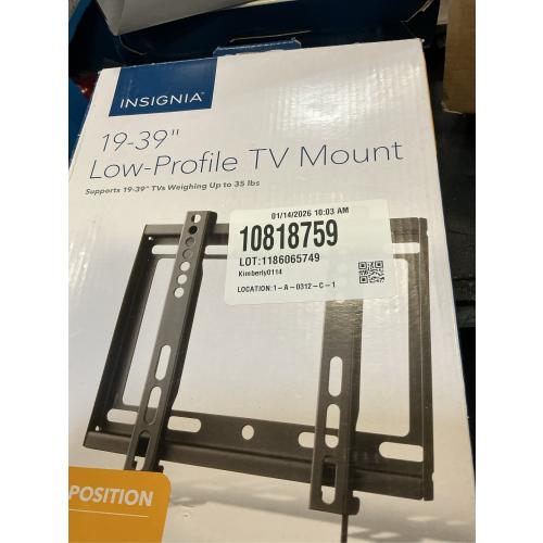 Insignia™ - Fixed TV Wall Mount for Most 19 - 43 TVs - Black