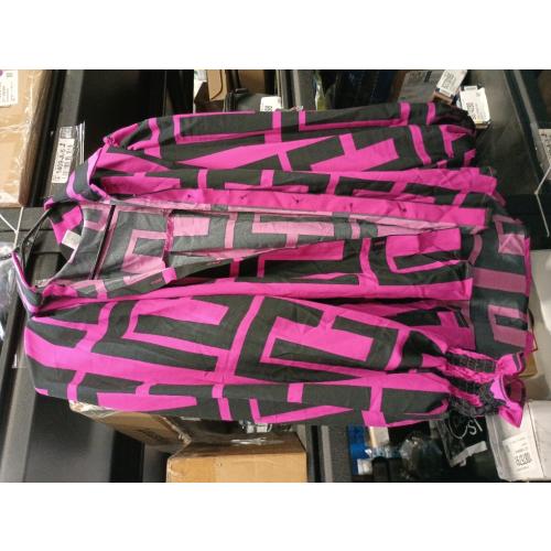 SweatyRocks Women's Graphic Print Long Lantern Sleeve Collar Neck Button Front Blouse Shirt Top Medium