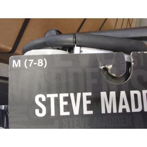 Size M 7/8 Color silver Steve Madden SONIKK Silver Boots Booties Sz M 7/8 Womens NWT Platform