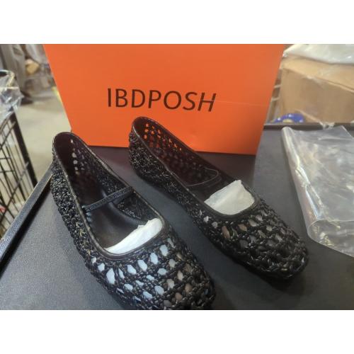 Size 6.5 IBDPOSH..Casual black ballerina-style shoes