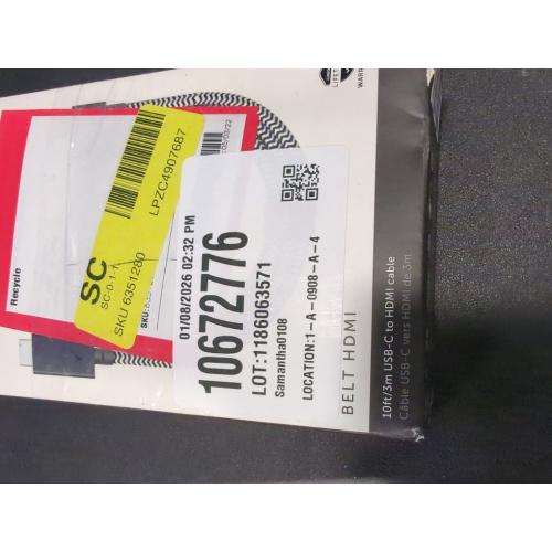 Native Union Belt XL 10' Braided USB-C to HDMI Cable - Zebra