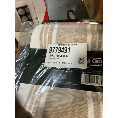 All-Clad Striped Dual Kitchen Towel in Cappuccino