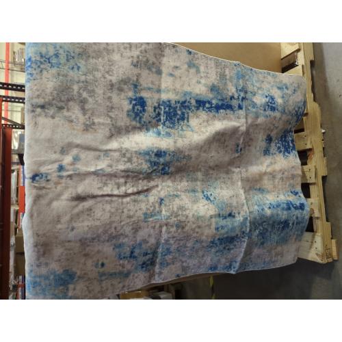 Lahome Modern Abstract Washable Area Rugs 5x7, Soft Living Room Rug Non Slip Stain Resistance, Faux Wool Floor Carpet for Bedroom Dining Room Nursery Kids Playroom,Blue/Grey