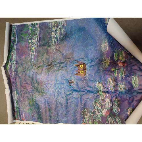 Vintage Monet Canvas Wall Art Famous Oil Paintings Monets Water Lillies Black Cat Poster Funny Cat Floral Print Abstract Farmhouse Gallery Aesthetic Room Decor for Bedroom Bathroom Unframed