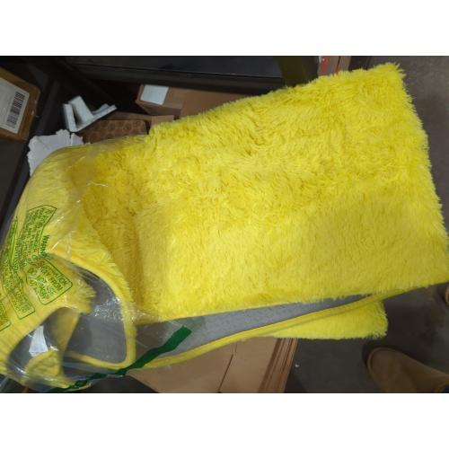 Amearea Premium Soft Fluffy Rug 4x5.3 Feet, Fuzzy Area Rugs for Bedroom, Shag Carpet for Living Room Nursery Kids Room Decor, Comfortable Indoor Furry Dorm Carpets, Yellow