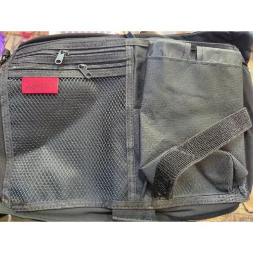 Lusso Gear Premium Black Airplane Tray Table Cover with 5 Compartments - Sanitary, Machine-Washable, Foldable - Black